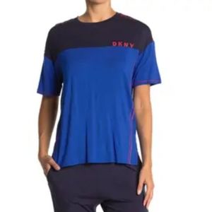 DKNY colorblock pajama set large blue logo Lounge